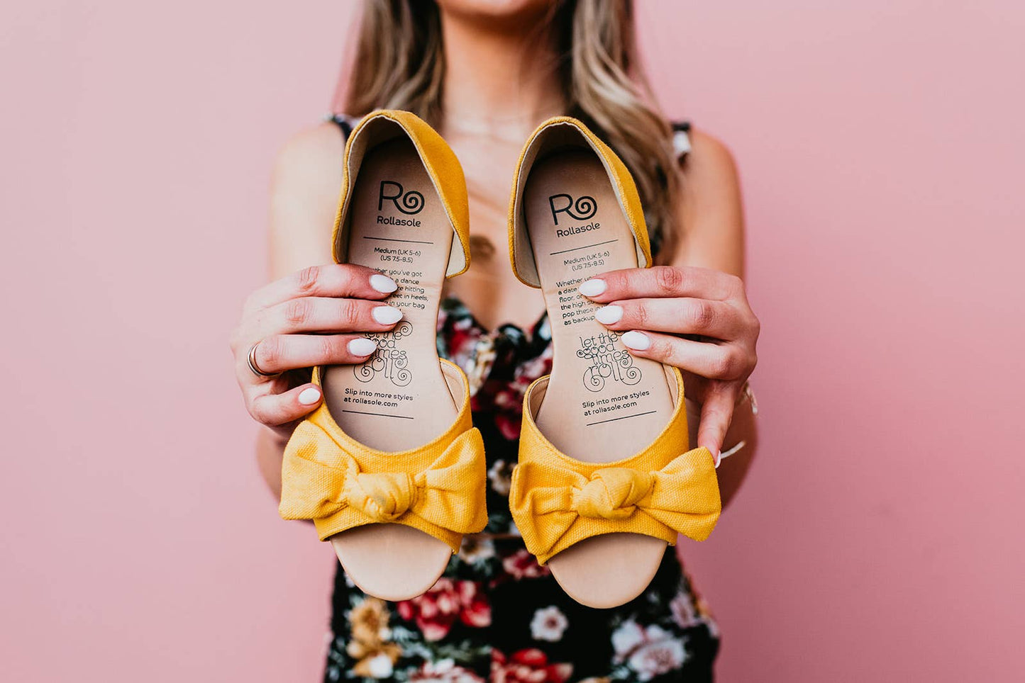 Yellow Peep Toe Flats