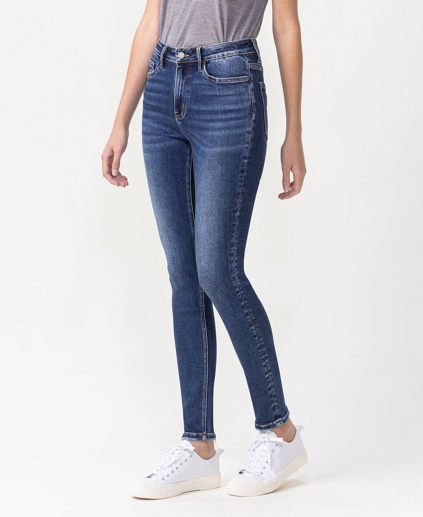 High Rise Ankle Skinny Jeans