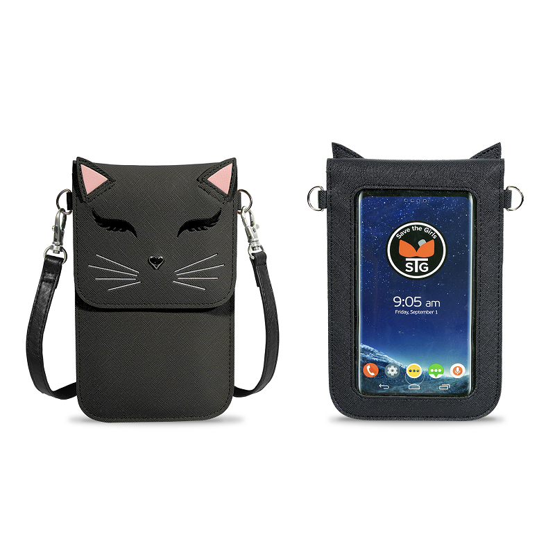 Fun Cat Purse Black