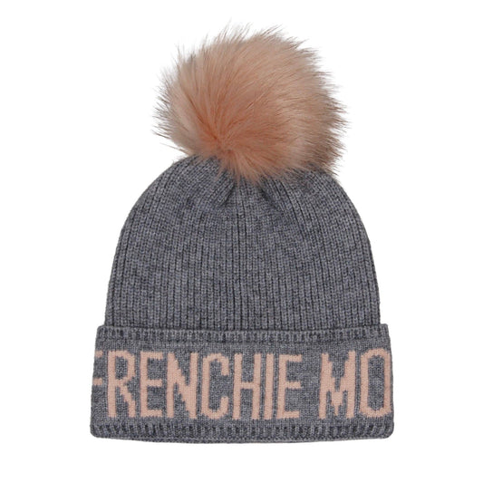 Frenchie Mom Pompom Knit Beanie