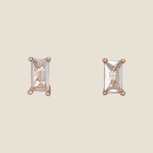 Classic Crystal Baguette Studs