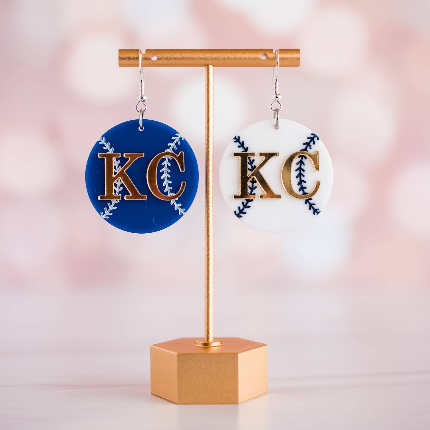 KC Baseball Dangle Earrings