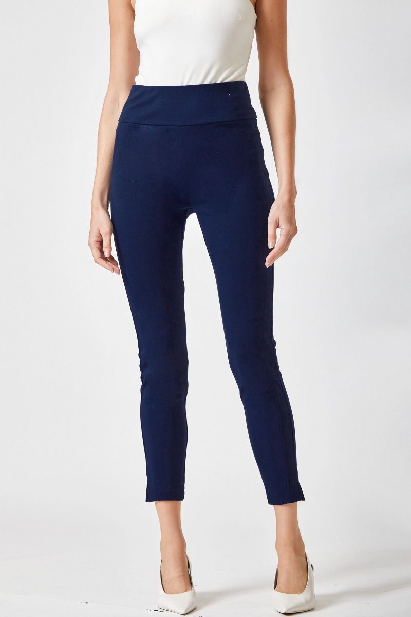 Skinny Ponte Pants 28" Navy