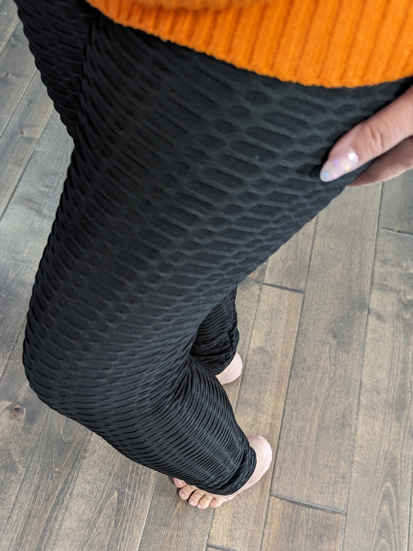 Honeycomb Leggings Black