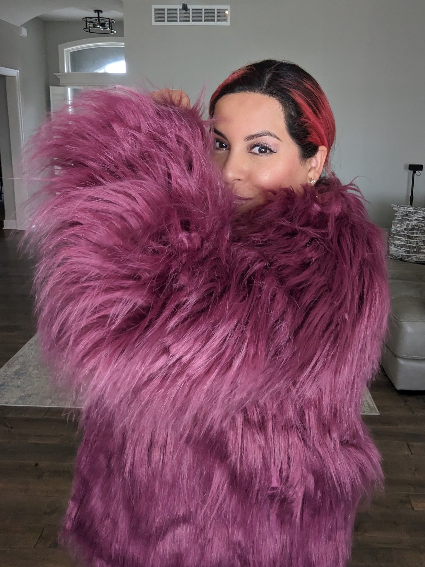 Plum Fuzzy Jacket