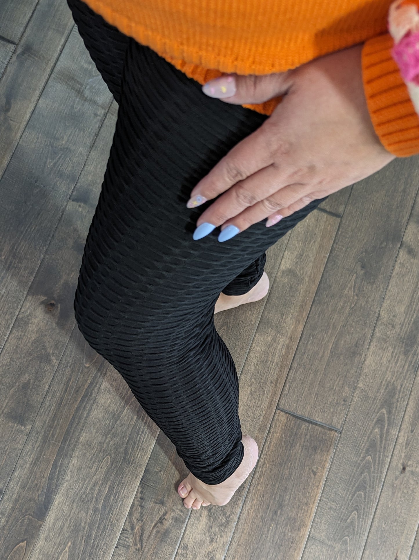 Honeycomb Leggings Black