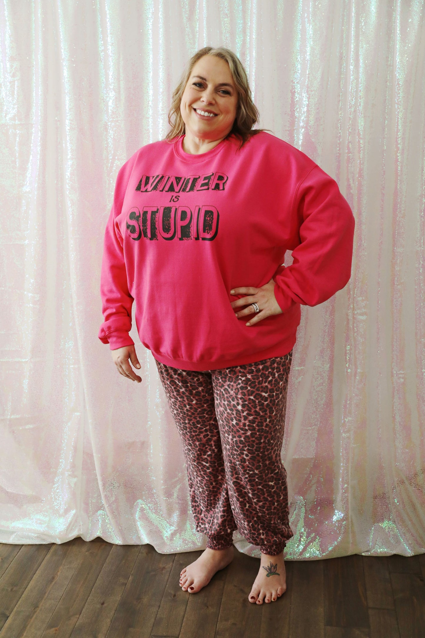 Winter Hot Pink Sweatshirt