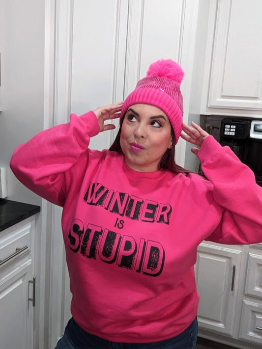 Winter Hot Pink Sweatshirt